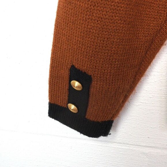 Vintage Karen Scott Wool Blend Cardigan Sz S EUC Classic Office Workwear Career - Picture 3 of 8